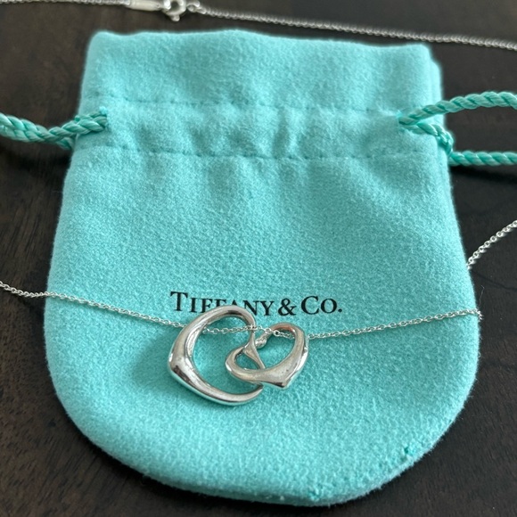 Tiffany & Co. Elsa Peretti Rare Double Heart Necklace - Picture 1 of 6